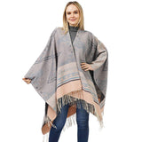 Beautiful Aztec Patterned Cape Poncho - Madeline Love - Flyclothing LLC
