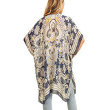 Bohemian Patterned Cover Up Kimono Poncho - Madeline Love - Flyclothing LLC