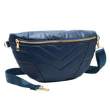 Chevron Patterned Solid Sling Bag - Madeline Love - Flyclothing LLC