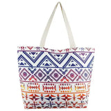 Colorful Tribal Pattern Beach Tote Bag - Madeline Love - Flyclothing LLC