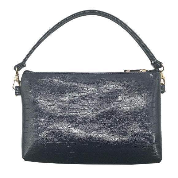 Faux Croc Patterned Tote Bag - Madeline Love - Flyclothing LLC