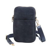 Solid Faux Suede Crossbody Bag - Madeline Love - Flyclothing LLC