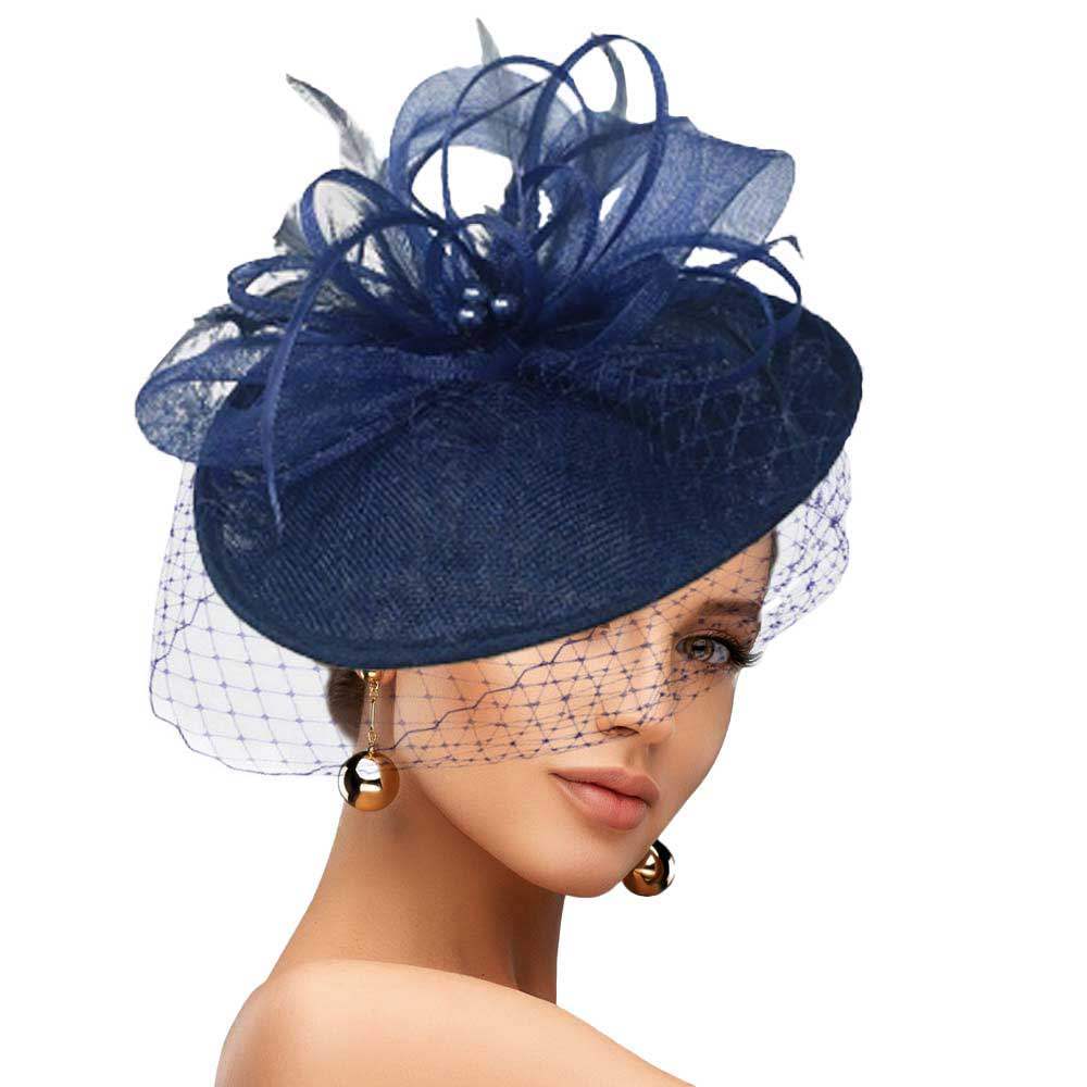 Feather Mesh Fascinator Headband - Madeline Love - Flyclothing LLC