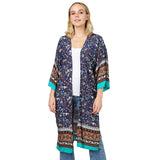 Floral Patterned Cover Up Kimono Poncho - Madeline Love - Flyclothing LLC
