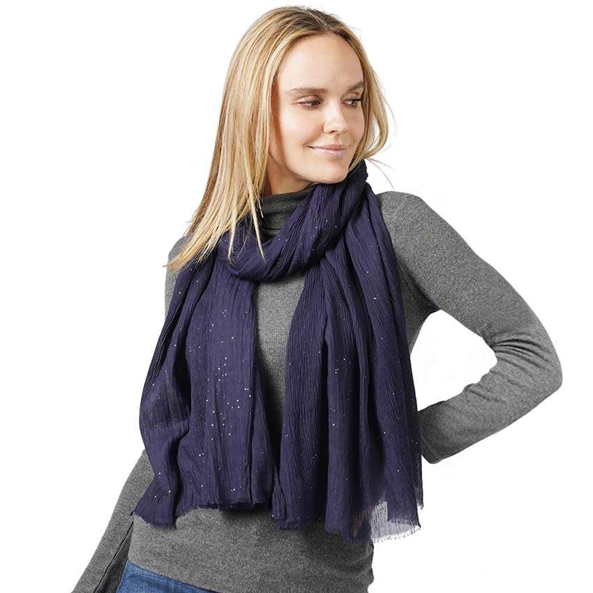 Glittered Crinkle Scarf - Madeline Love - Flyclothing LLC
