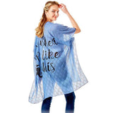 I Washed Up Like This Solid Lettering Cover Up Poncho - Madeline Love - Flyclothing LLC