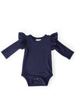 Navy L/S Flutter Bodysuit - Mila & Rose ® - Flyclothing LLC