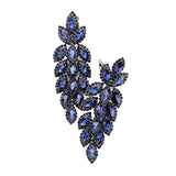 Marquise Crystal Oval Cluster Vine Clip On Earrings - Madeline Love - Flyclothing LLC