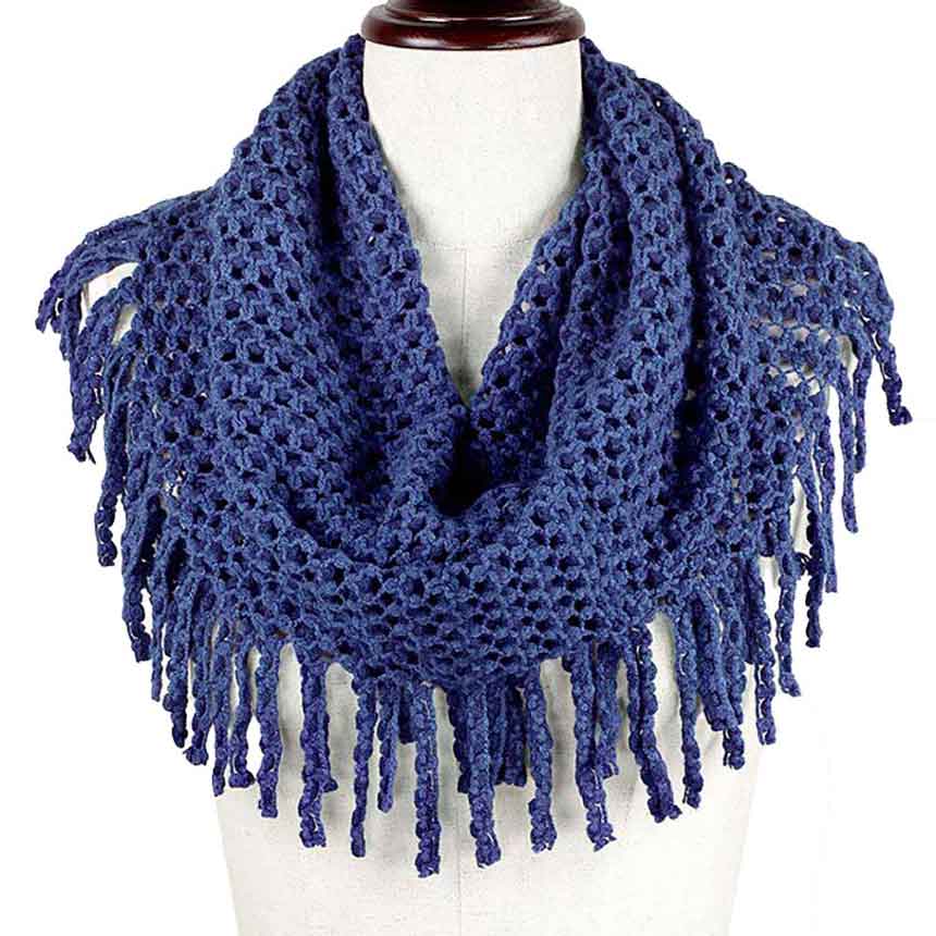 Mini Tube Fringe Scarf - Madeline Love - Flyclothing LLC