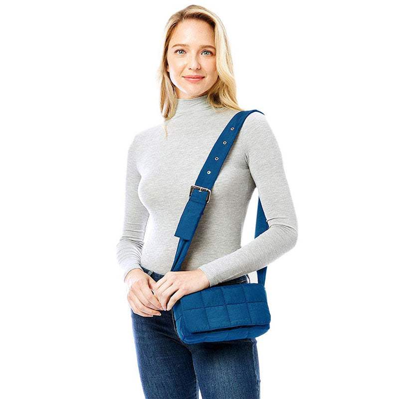 Quilted Puffer Crossbody Bag - Madeline Love - Flyclothing LLC
