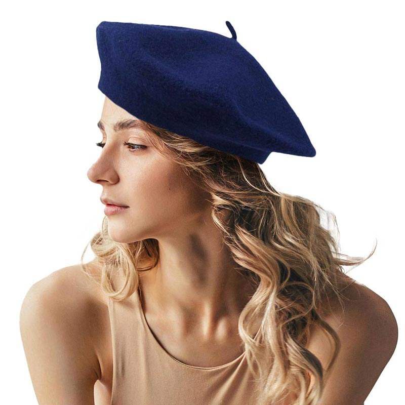 Solid Beret Hat - Madeline Love - Flyclothing LLC