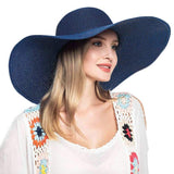 Solid Floppy Straw Sun Hat - Madeline Love - Flyclothing LLC
