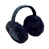 Studded Fluffy Plush Fur Foldable Earmuff - Madeline Love - Flyclothing LLC