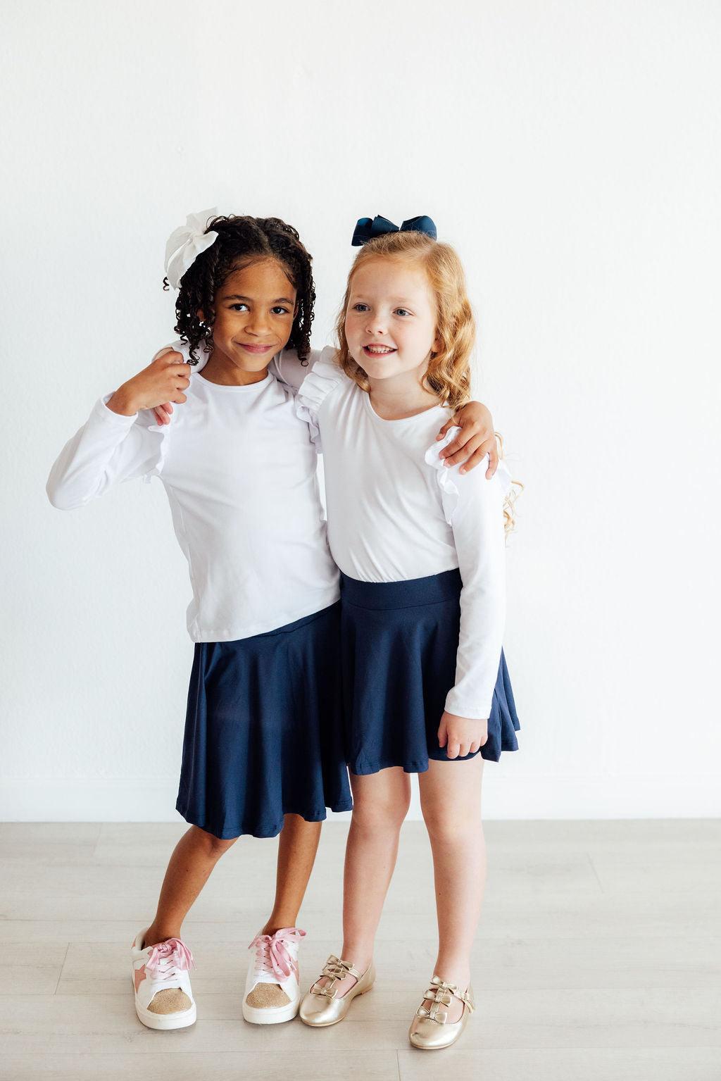 Navy Twirl Skort - Mila & Rose ® - Flyclothing LLC
