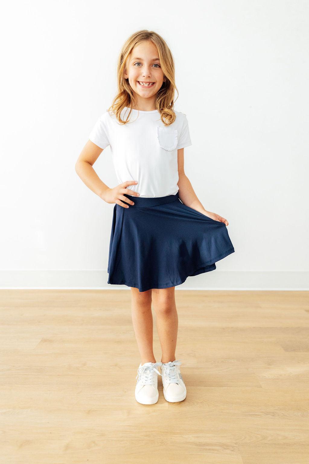 Navy Twirl Skort - Mila & Rose ® - Flyclothing LLC
