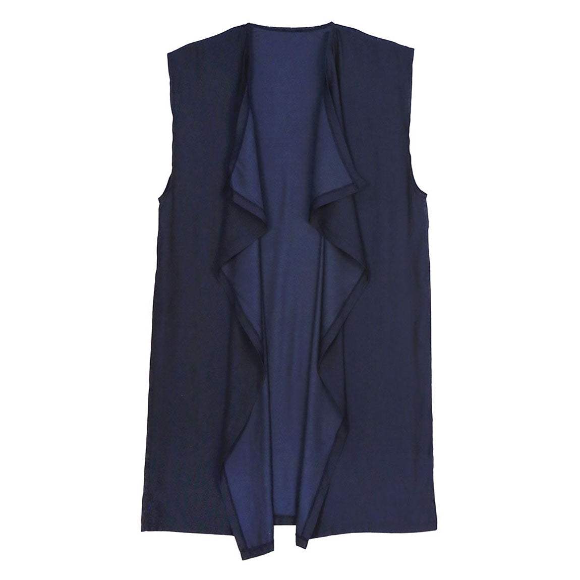Waterfall Lapel Satin Vest - Madeline Love - Flyclothing LLC