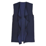 Waterfall Lapel Satin Vest - Madeline Love - Flyclothing LLC