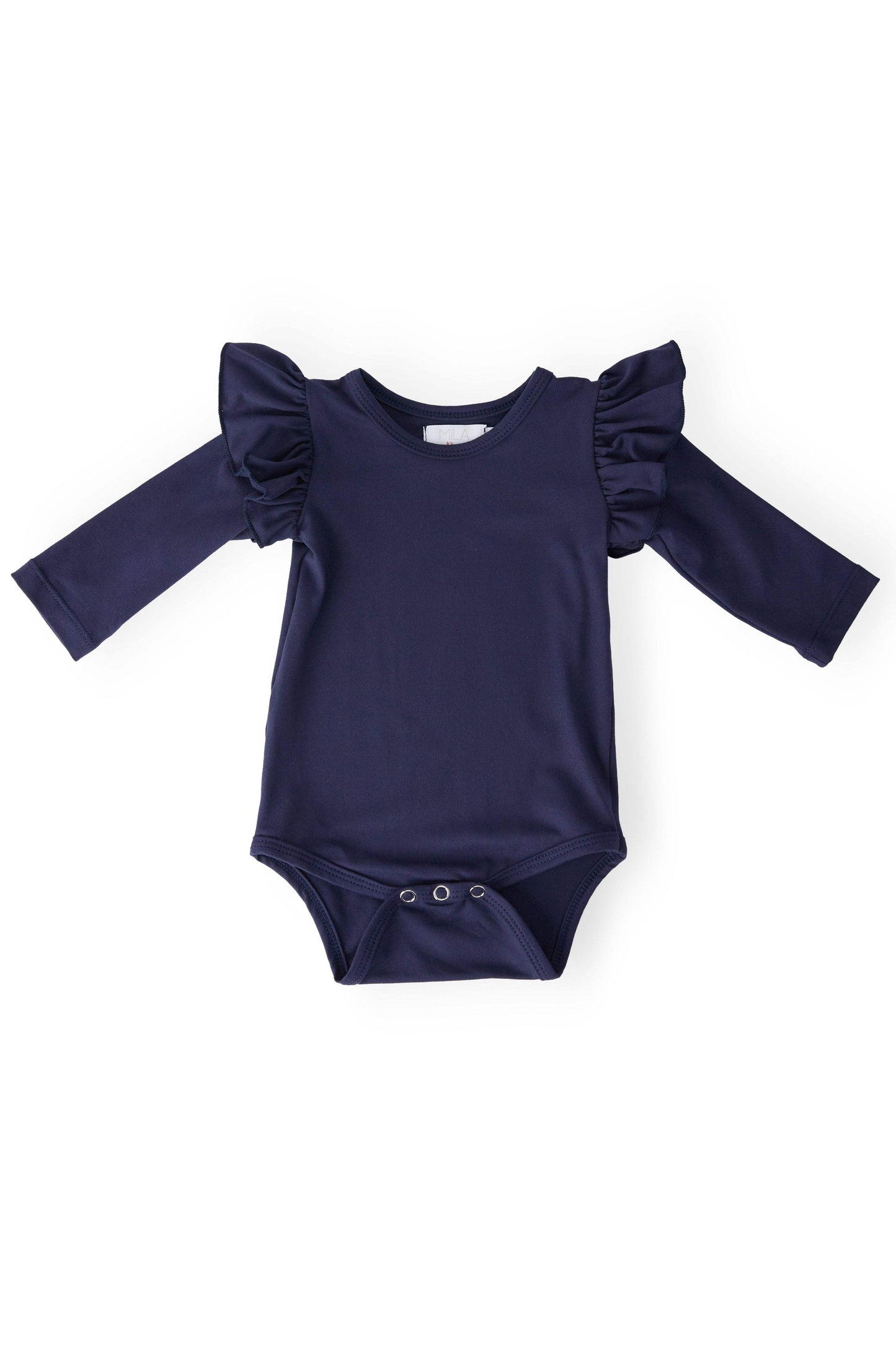 Navy L/S Flutter Bodysuit - Mila & Rose ® - Flyclothing LLC