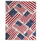 Patriotic American Flag Throw Blanket - Madeline Love - Flyclothing LLC