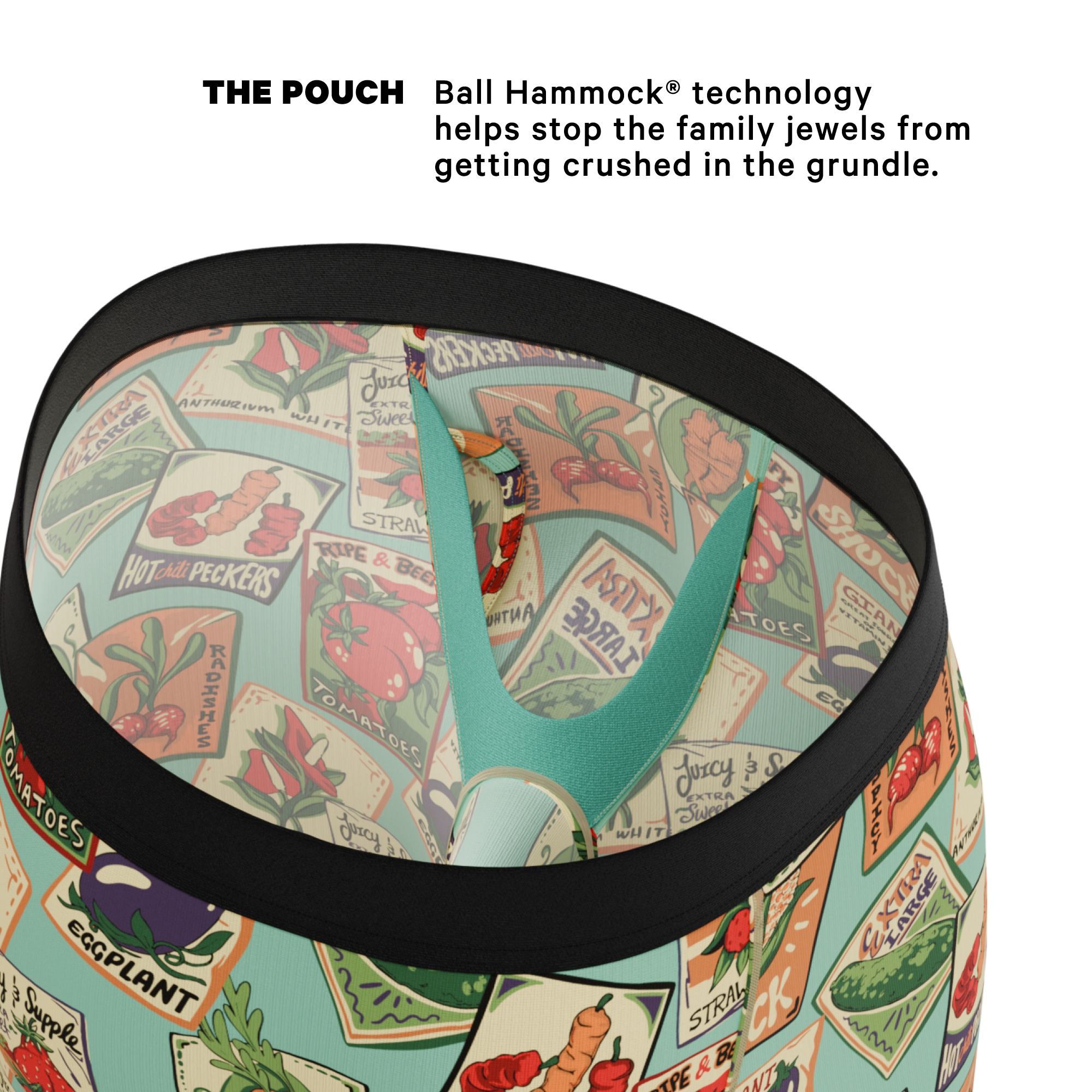 The Need For Seed | Seed Packet Long Leg Ball Hammock® Pouch Underwear With Fly