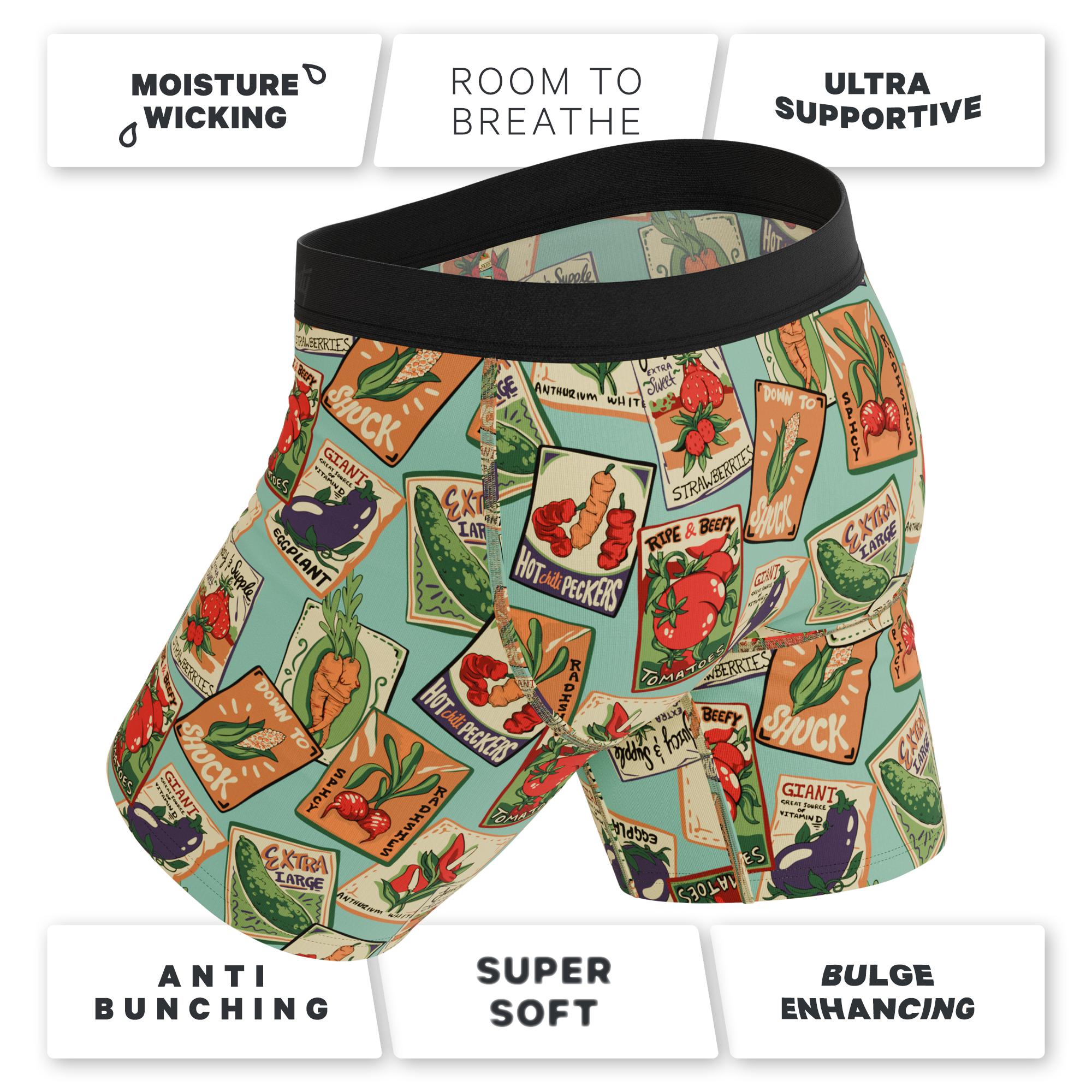 The Need For Seed | Seed Packet Long Leg Ball Hammock® Pouch Underwear With Fly