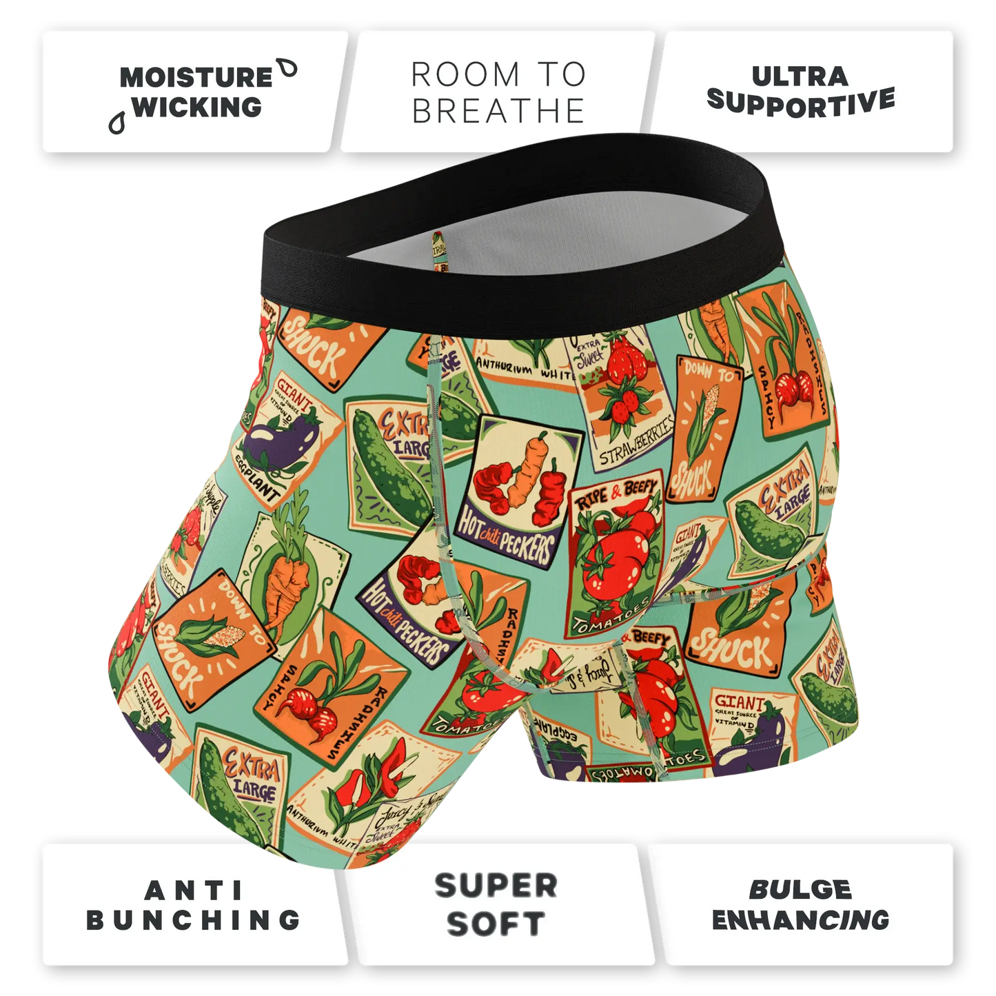 The Need For Seed | Seed Packet Ball Hammock® Pouch Underwear With Fly - Shinesty - Flyclothing LLC