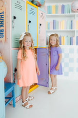 Neon Coral T-Shirt Dress - Mila & Rose ® - Flyclothing LLC