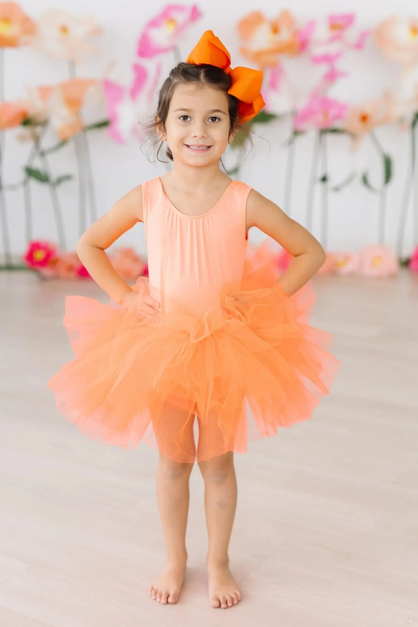 Neon Coral Tank Tutu Leotard - Mila & Rose ® - Flyclothing LLC