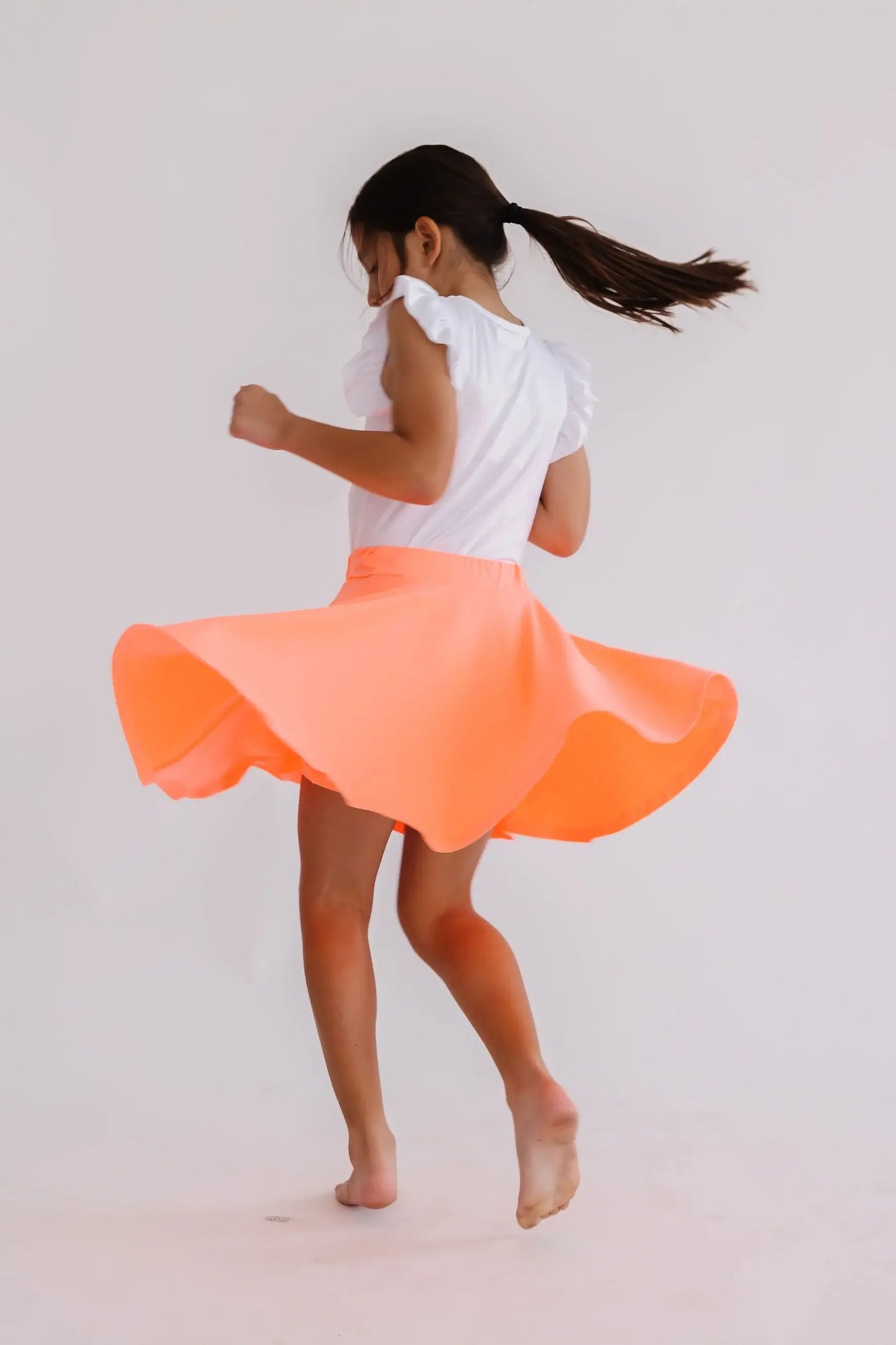Neon Coral Twirl Skort - Mila & Rose ® - Flyclothing LLC