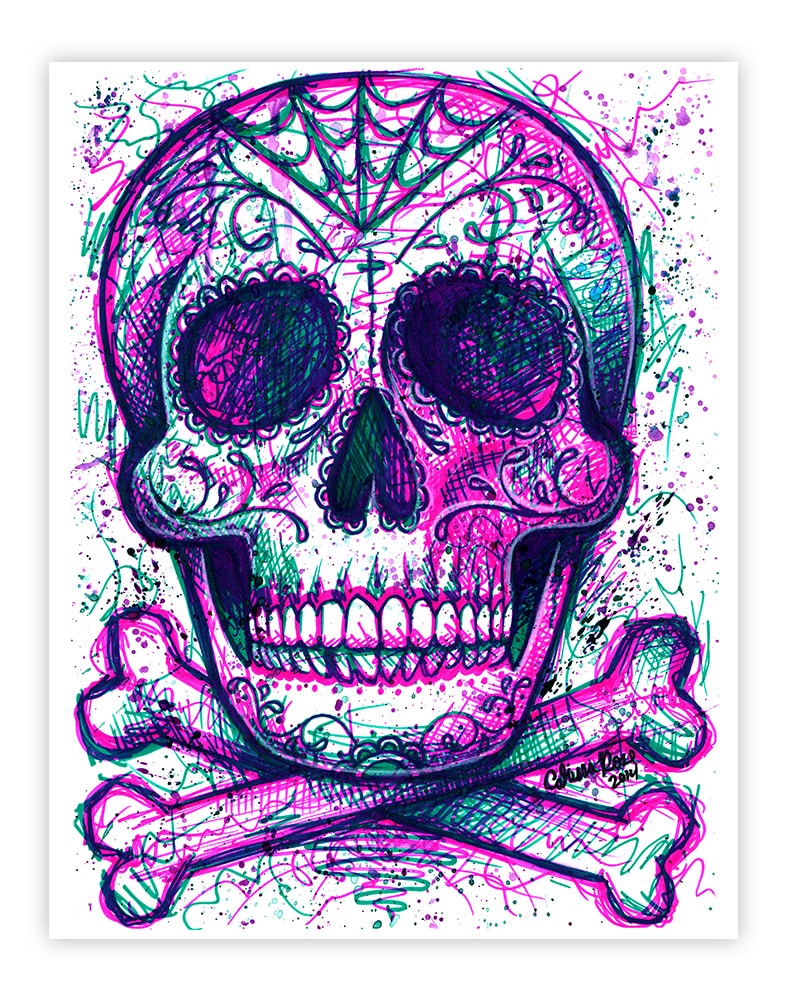 Black Market Art Company Neon Death Print