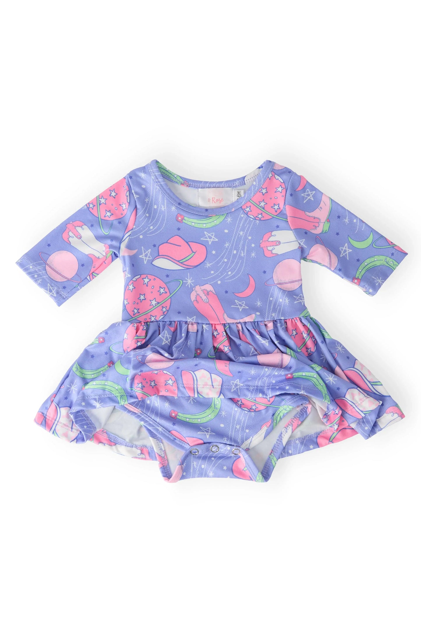 SALE Neon Moon 3/4 Sleeve Twirl Bodysuit - Mila & Rose ® - Flyclothing LLC