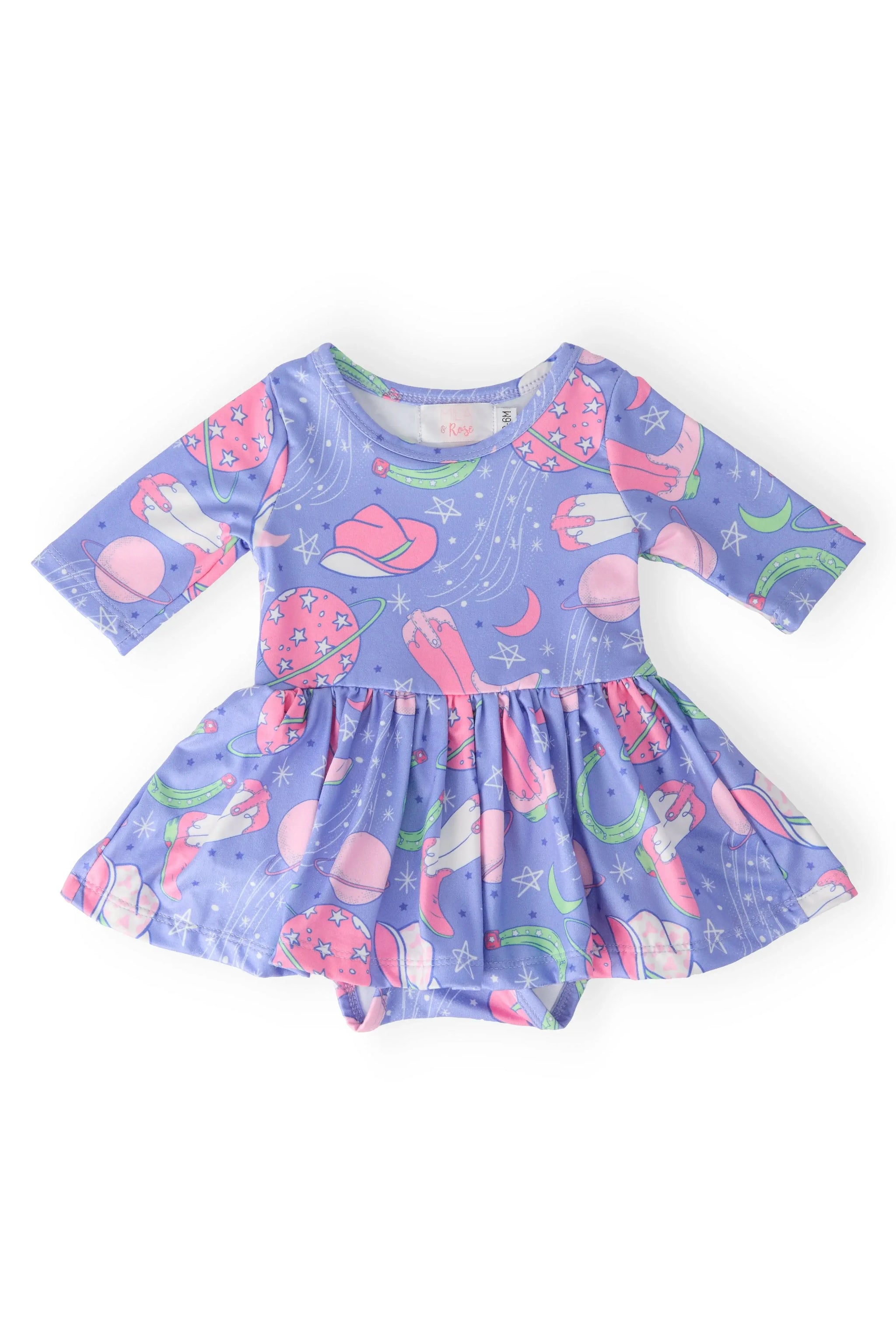 SALE Neon Moon 3/4 Sleeve Twirl Bodysuit - Mila & Rose ® - Flyclothing LLC