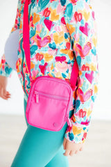 Neon Pink Crossbody Bag - Mila & Rose ® - Flyclothing LLC