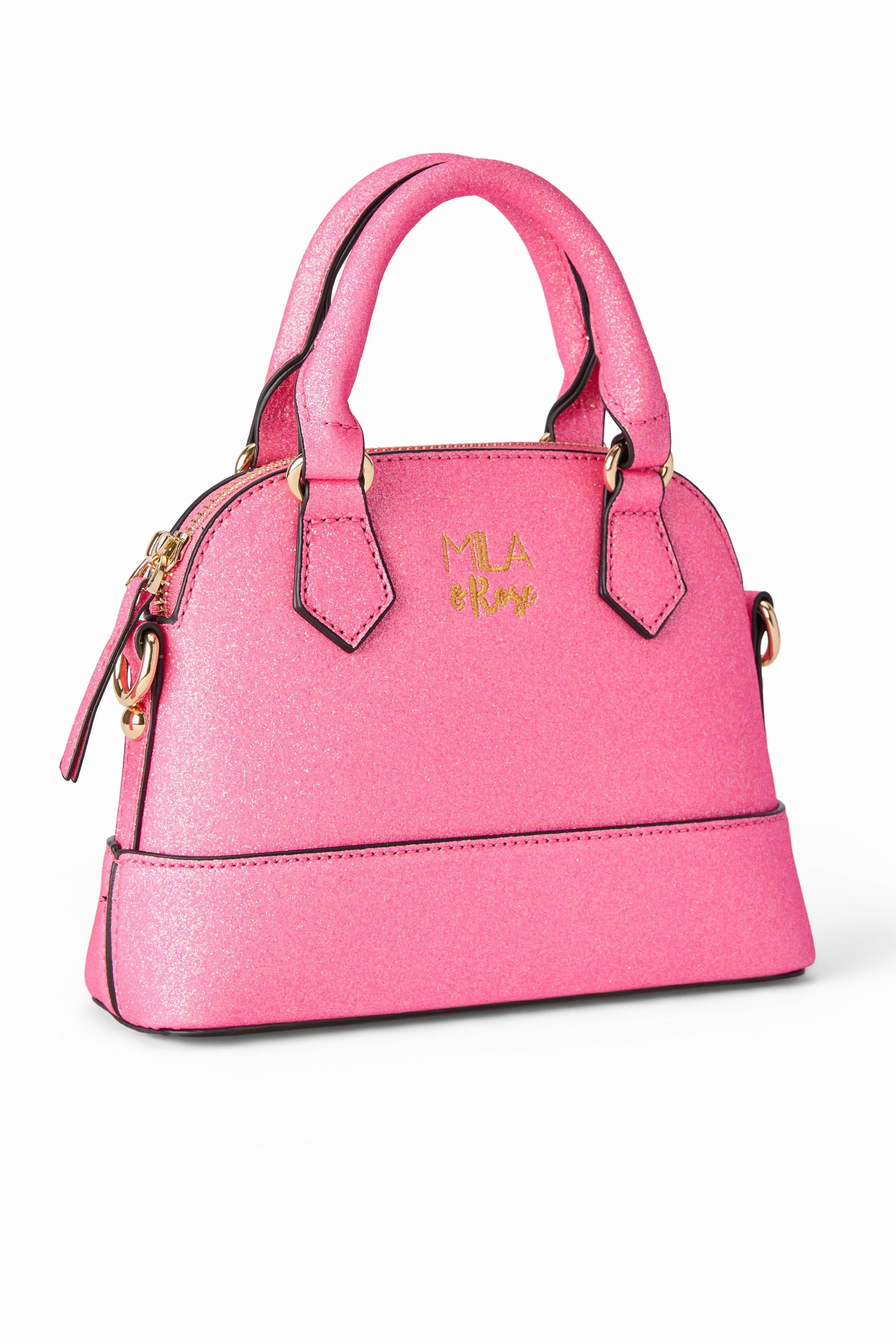 Neon Pink Glitter Girl's Crossbody Purse - Mila & Rose ® - Flyclothing LLC