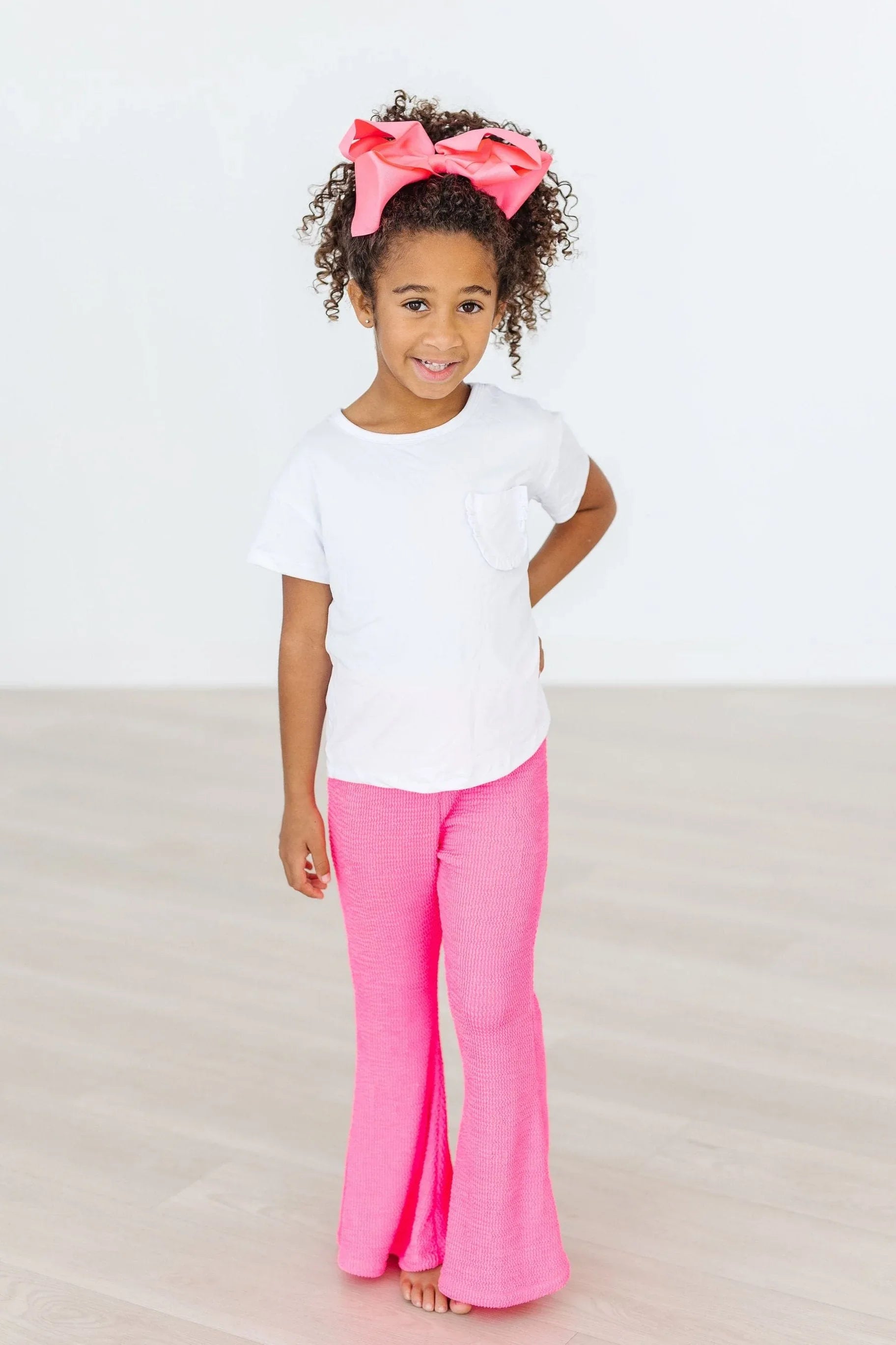 Neon Pink Scrunchy Bells - Mila & Rose ® - Flyclothing LLC