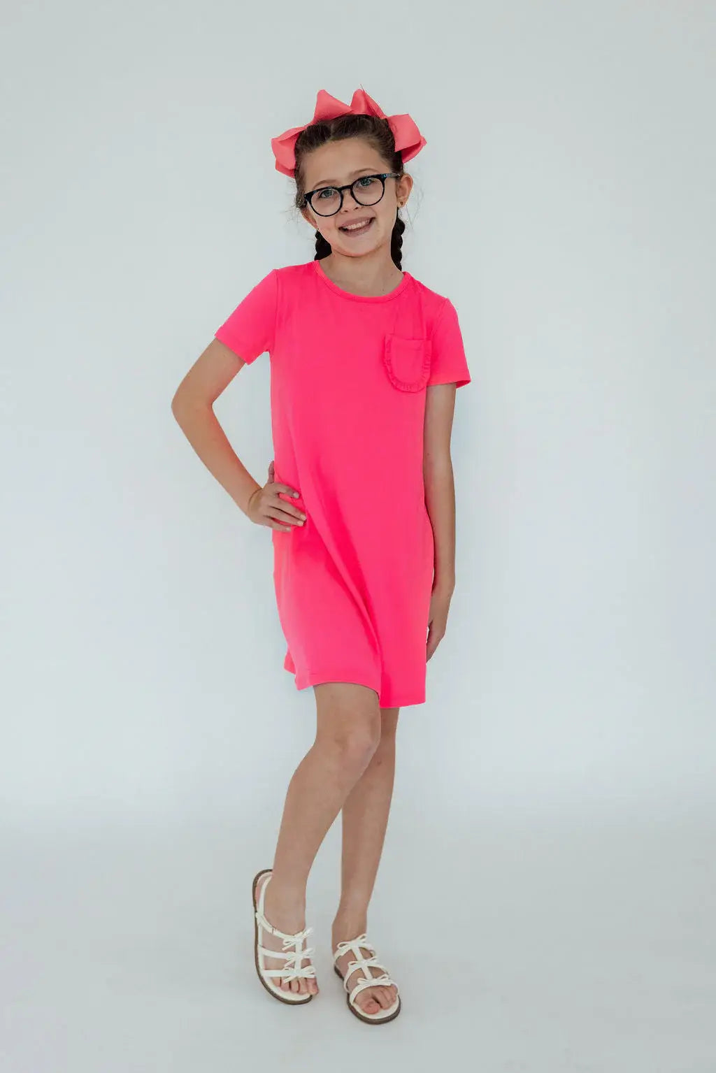 Neon Pink T-Shirt Dress - Mila & Rose ® - Flyclothing LLC