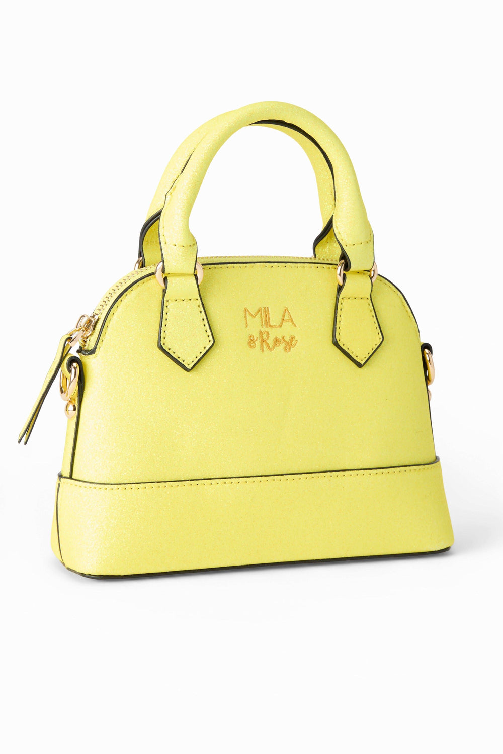 Neon Yellow Glitter Girl's Crossbody Purse - Mila & Rose ® - Flyclothing LLC