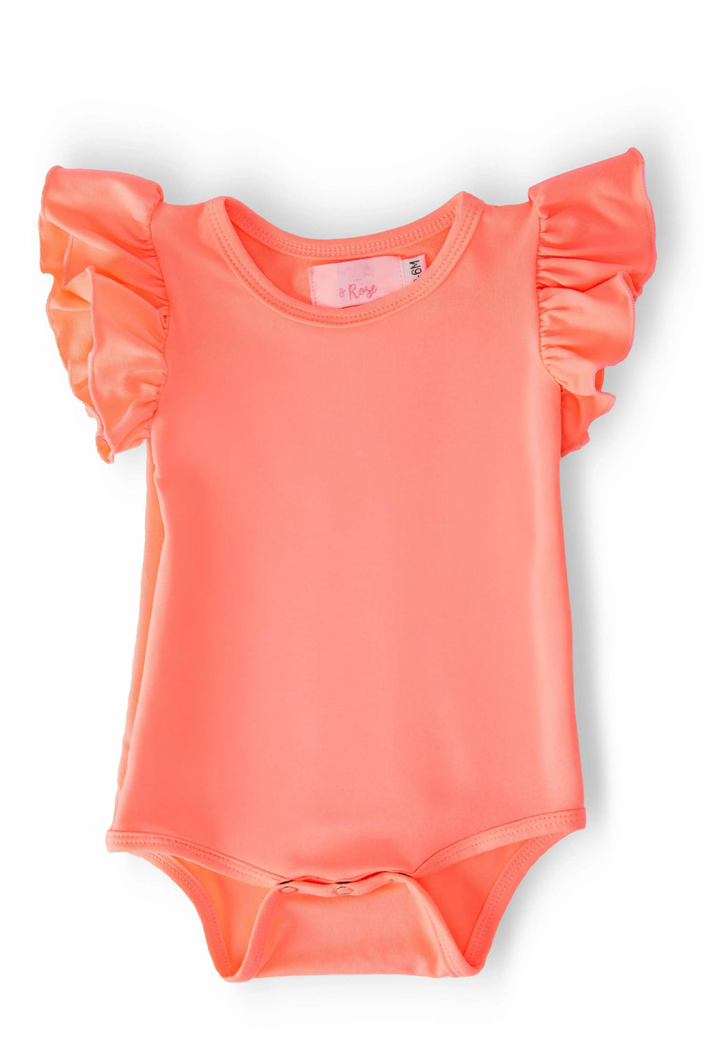 Neon Coral S/S Flutter Bodysuit - Mila & Rose ®