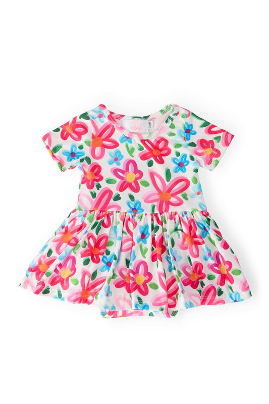 Neon Floral S/S Twirl Bodysuit - Mila & Rose ® - Flyclothing LLC