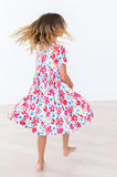 Neon Floral S/S Pocket Twirl Dress - Mila & Rose ®