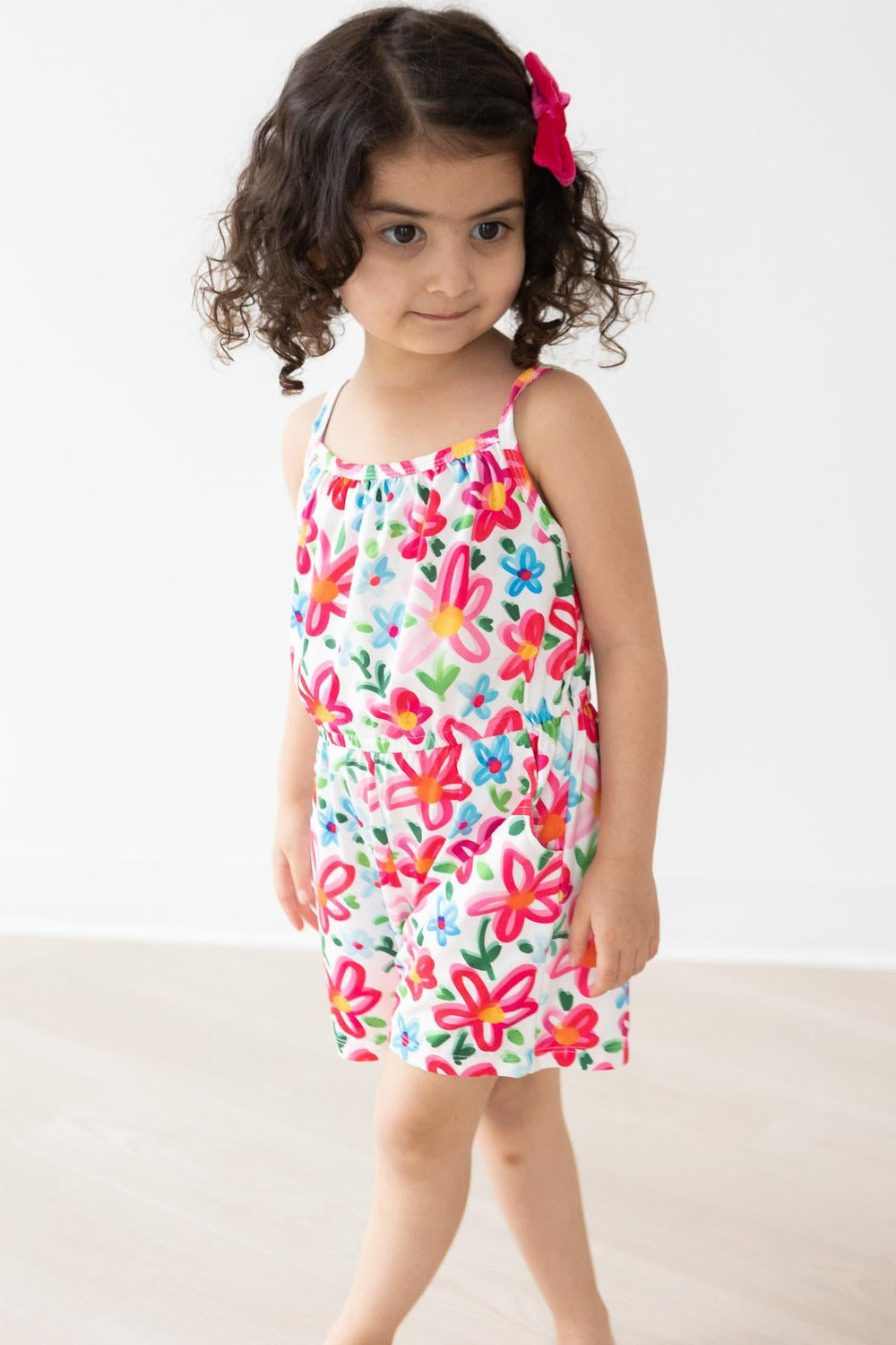 Neon Floral Strappy Play Romper - Mila & Rose ®