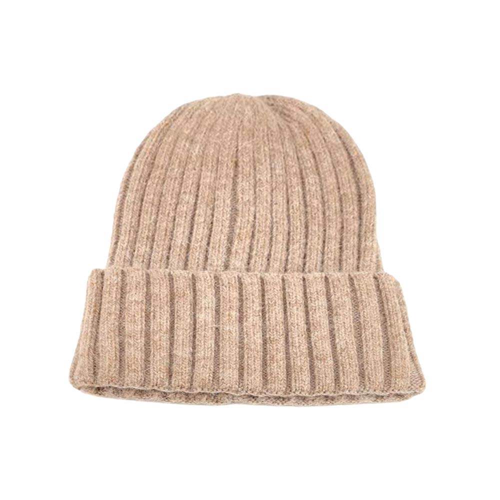 Beautiful Solid Knit Beanie Hat - Madeline Love - Flyclothing LLC