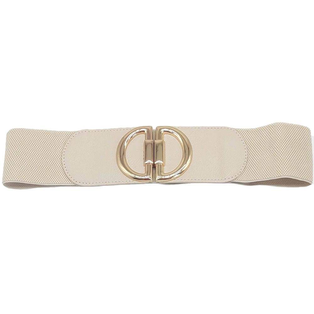 Double Half Open Circle Buckle Stretch Belt - Madeline Love - Flyclothing LLC