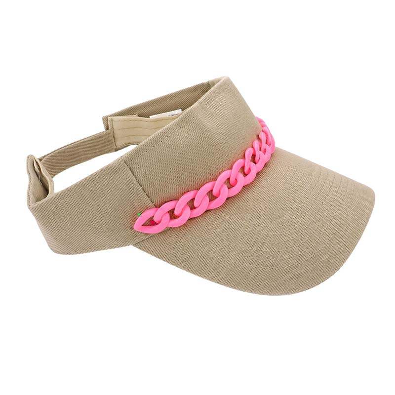 Chain Band Visor Hat - Madeline Love - Flyclothing LLC