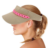 Chain Band Visor Hat - Madeline Love - Flyclothing LLC