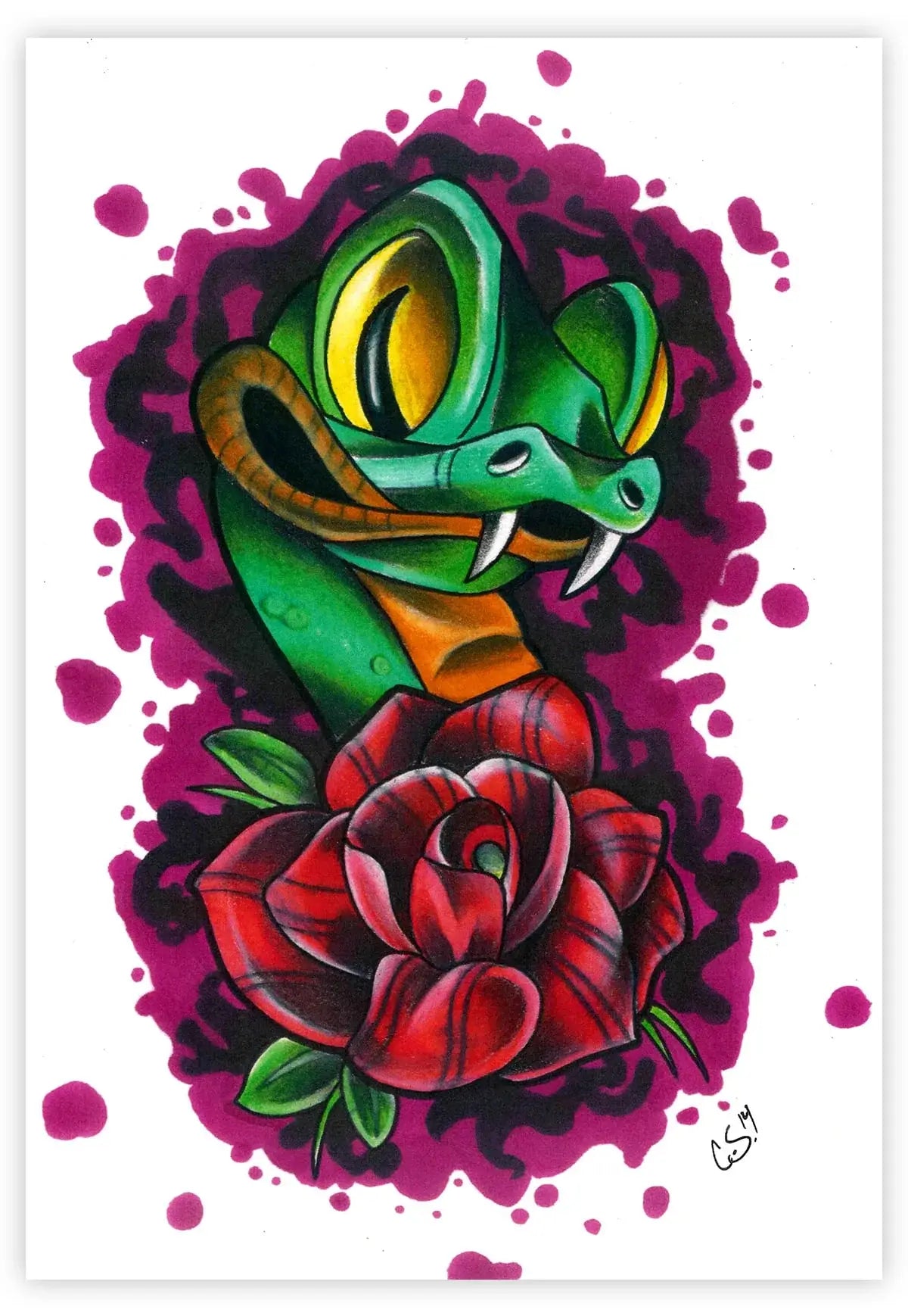 Black Market Art Company New School Snake Print - Black Market Art Company - Flyclothing LLC