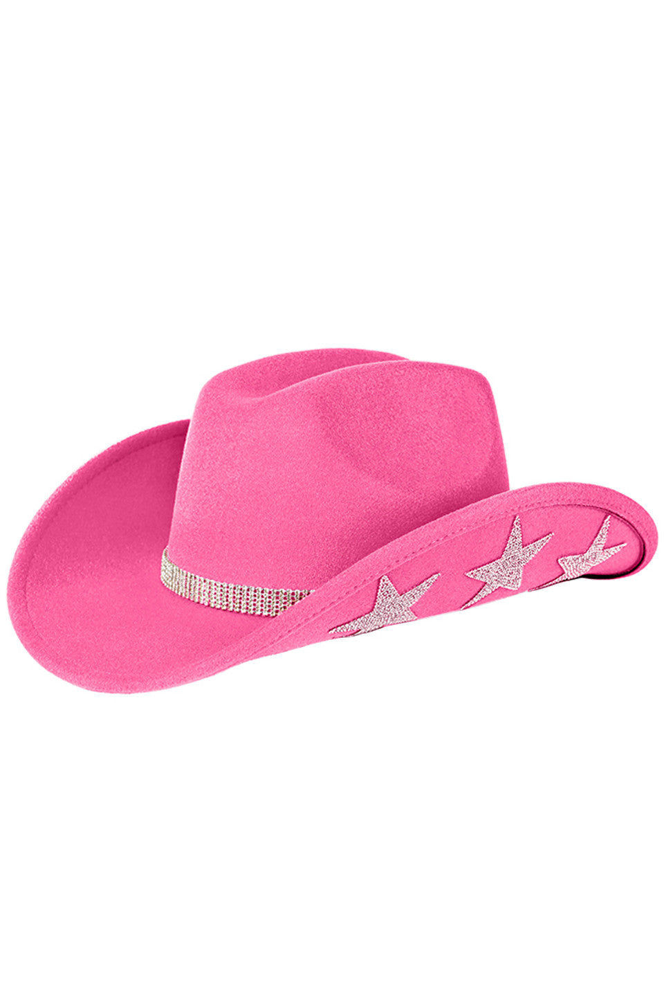 C.C American Flag Theme Star Stone Vegan Felt Cowboy Hat - Madeline Love - Flyclothing LLC