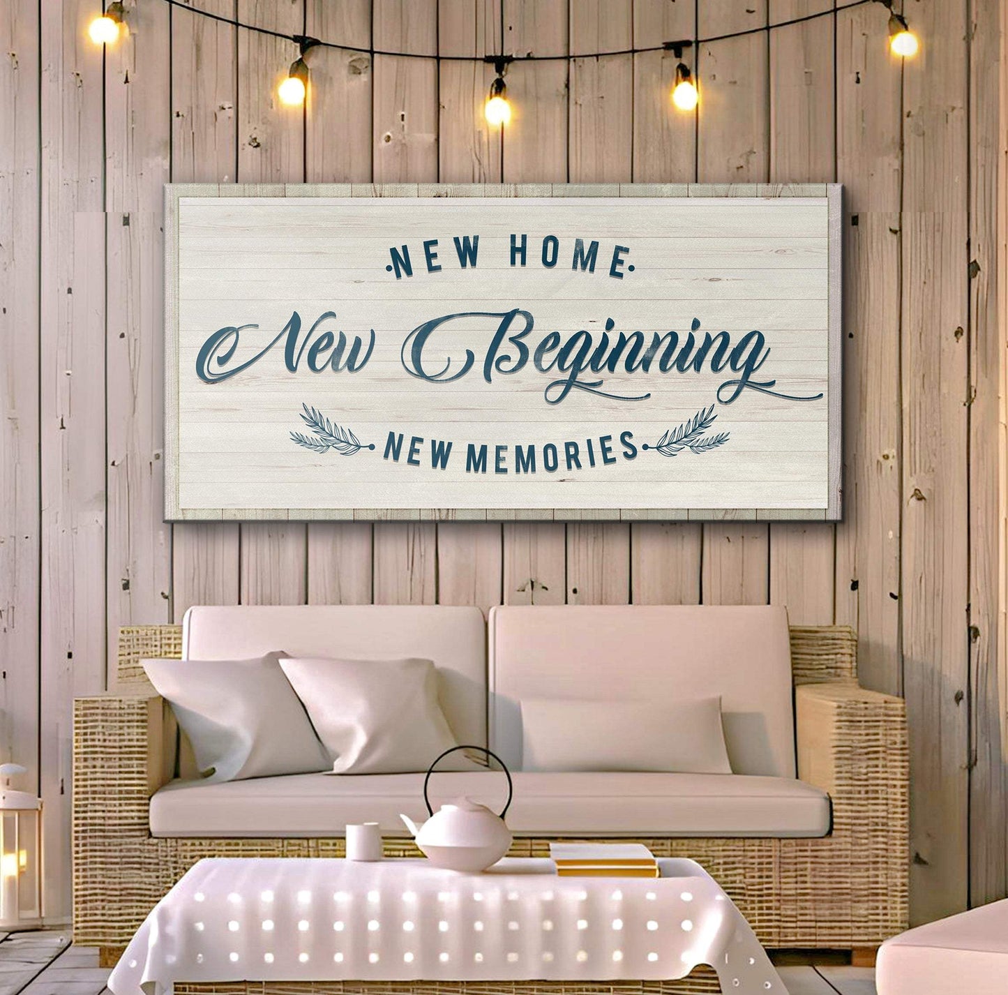 New Home, New Beginning Sign III - Tailored Canvases - Flyclothing LLC