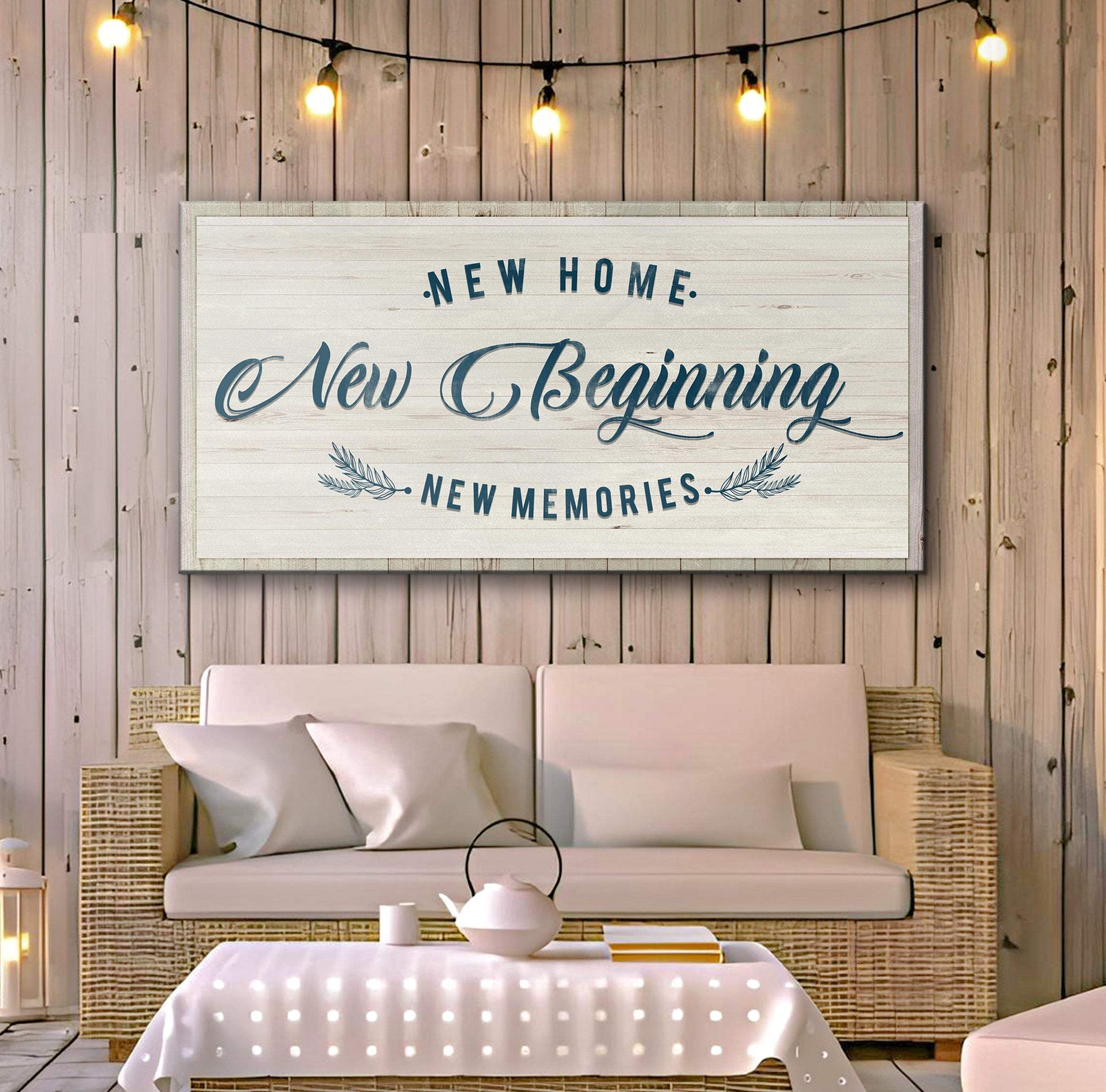 New Home, New Beginning Sign III - Tailored Canvases - Flyclothing LLC