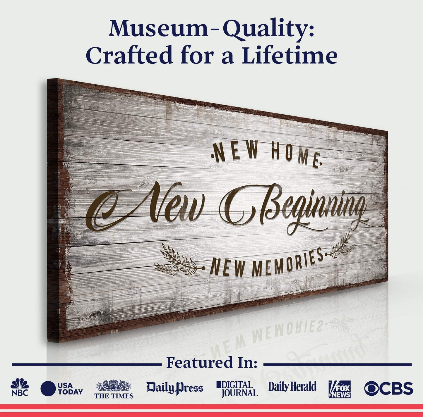 New Home, New Beginning Sign IV - Tailored Canvases - Flyclothing LLC